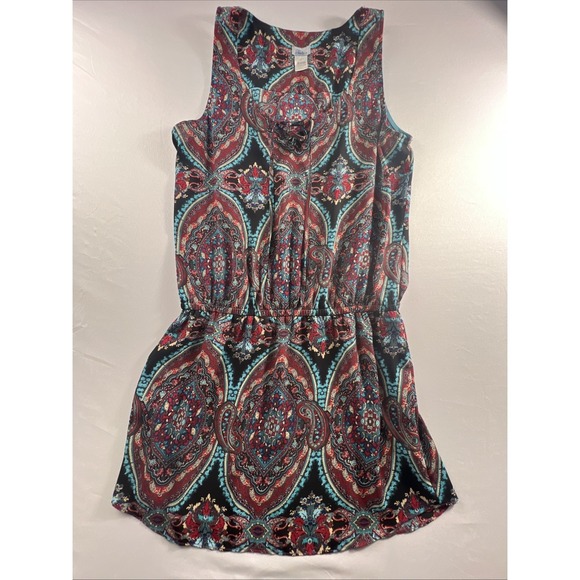 Abbeline Dresses & Skirts - Abbeline Women's Sleeveless Dress Large Paisley Print Elastic Waist Boho